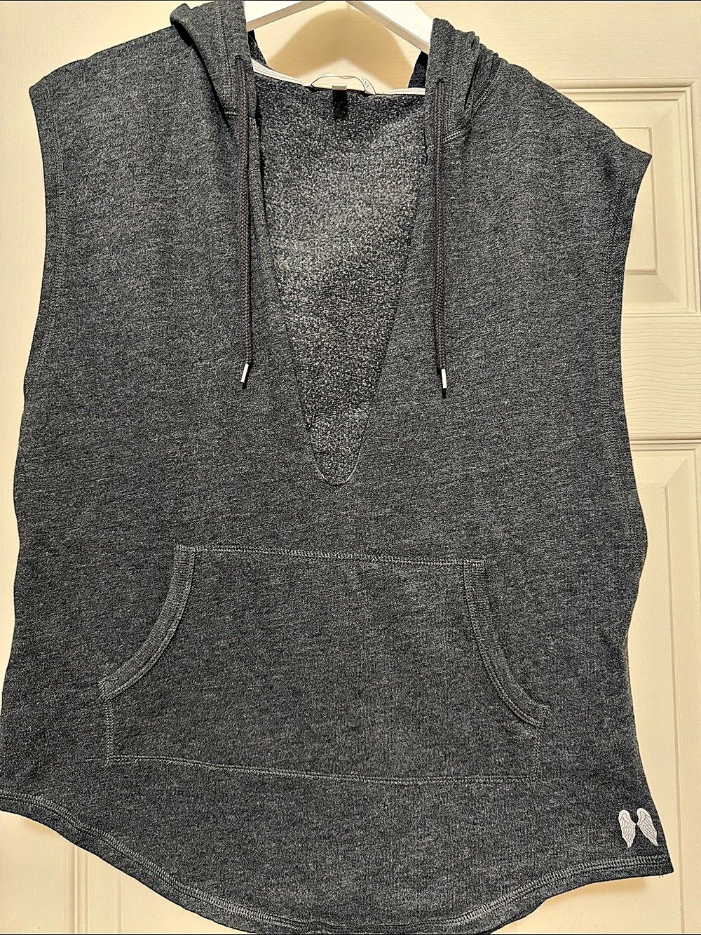 Victoria's Secret Angels Charcoal Gray Sleeveless Hooded Workout Tunic Size Smal